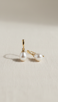 18k Gold Pearl Drop Earrings