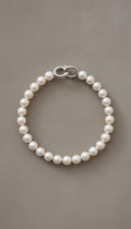 Platinum Clasp Pearl Bracelet